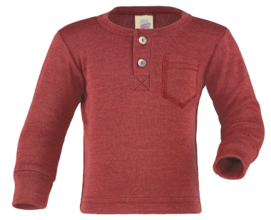 Merino silk virgin wool long-sleeved T-shirt (with pocket) - Engel
