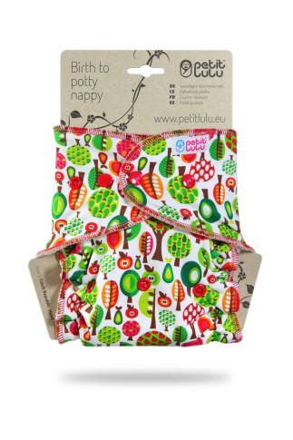 Washable diaper FITTED NIGHT Petit Lulu SNAPB