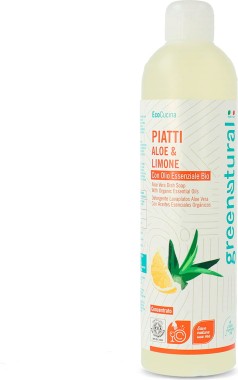 EcOrtica - FLACONE da 500 ml per Detergente Piatti Aloe & Limone - GreeNatural