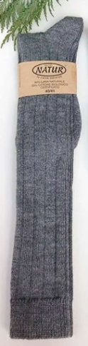 MORETTO Long Wool Socks (Adults) - NATUR