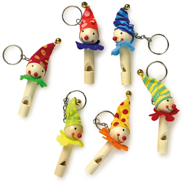 Small Foot Wooden Keychain Whistle