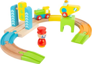 Wooden Train with Helicopter - Small Foot