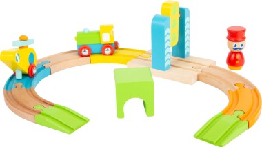 Wooden Train with Helicopter - Small Foot