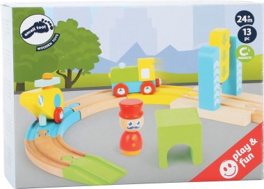 Wooden Train with Helicopter - Small Foot