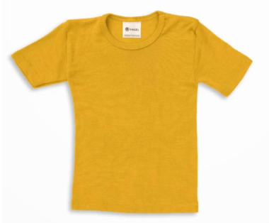 Short-sleeved T-shirt (merino virgin wool and silk) size 104 - Engel
