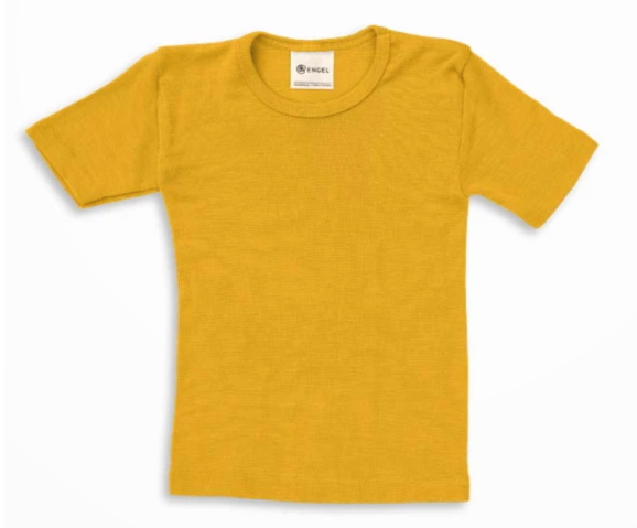 Short-sleeved T-shirt (merino virgin wool and silk) size 104 - Engel
