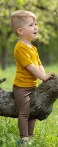 Short-sleeved T-shirt (merino virgin wool and silk) size 104 - Engel