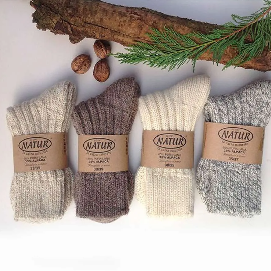 NORDICA short socks, grey melange (adult) - NATUR