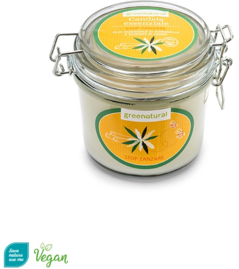 Mosquito Repellent Candle with Citronella and Cedar - GreeNatural