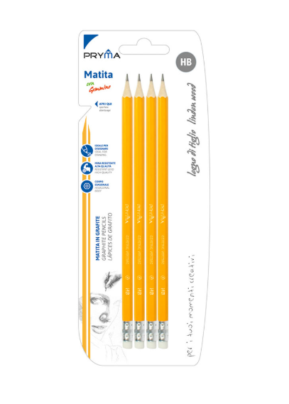 HB Pencils with Eraser - Pryma
