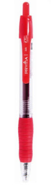 Penna gel a scatto (rossa e nera) - Pryma