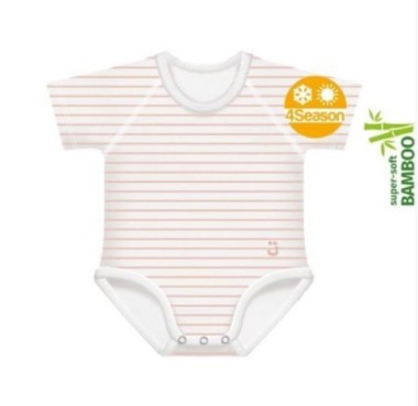 JBody in Bambù (TU) 4 SEASON  (righe rosa) - J Bimbi