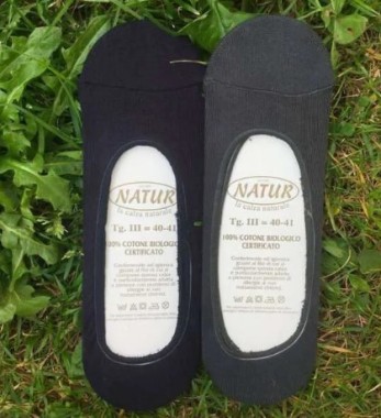 Calza salvapiede in cotone naturale (NERO) - Natur