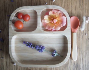Set pappa piatto + cucchiaio - Cap Bamboo