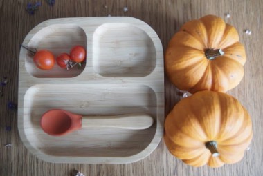Set pappa piatto + cucchiaio - Cap Bamboo