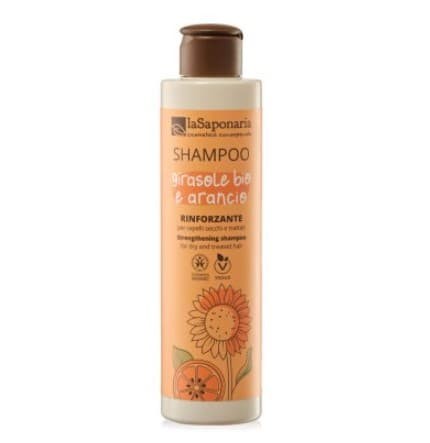 Bio Shampoo liquido ai semi di lino: Girasole e Arancia Dolce – LaSaponaria